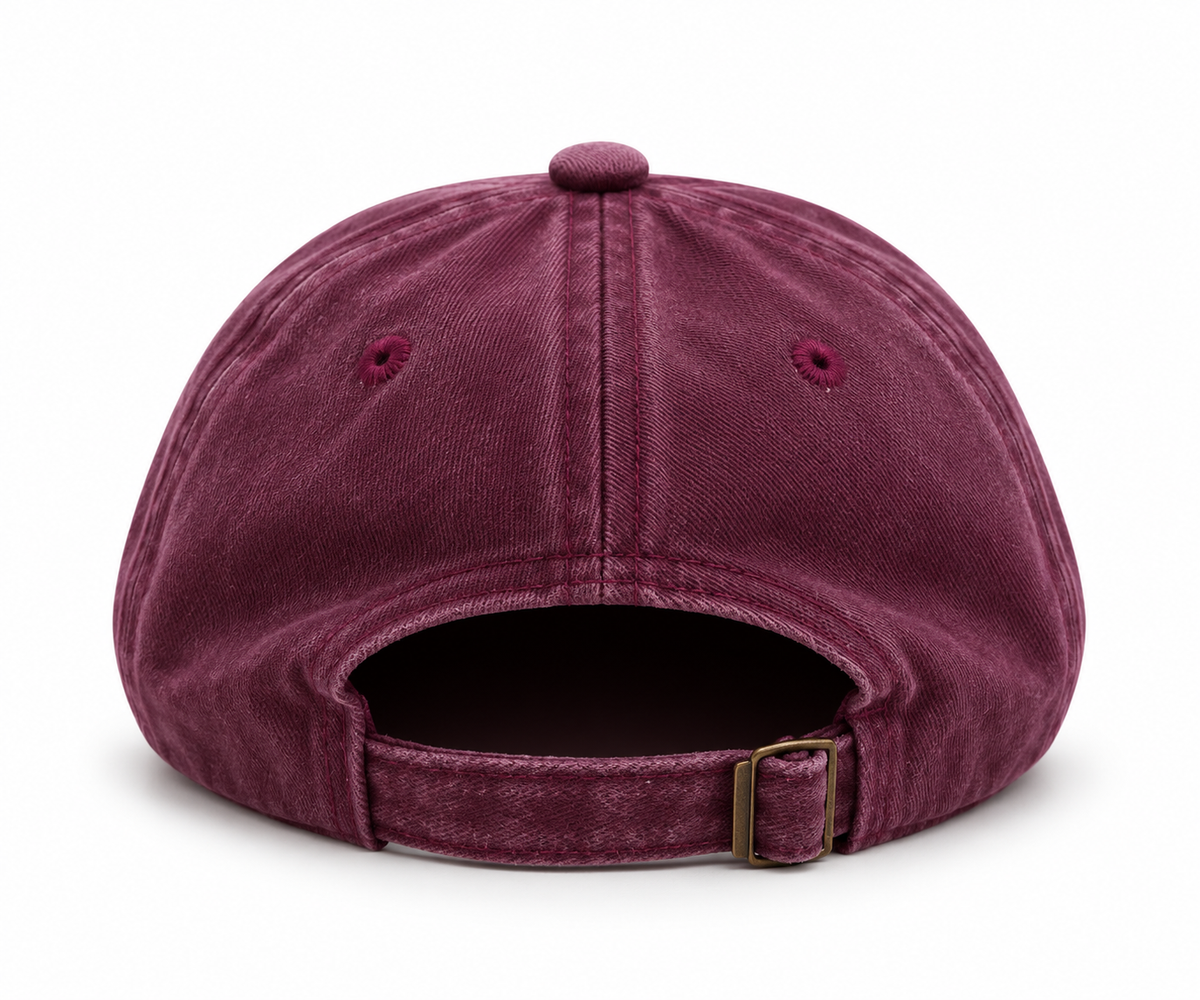 Burgundy cap