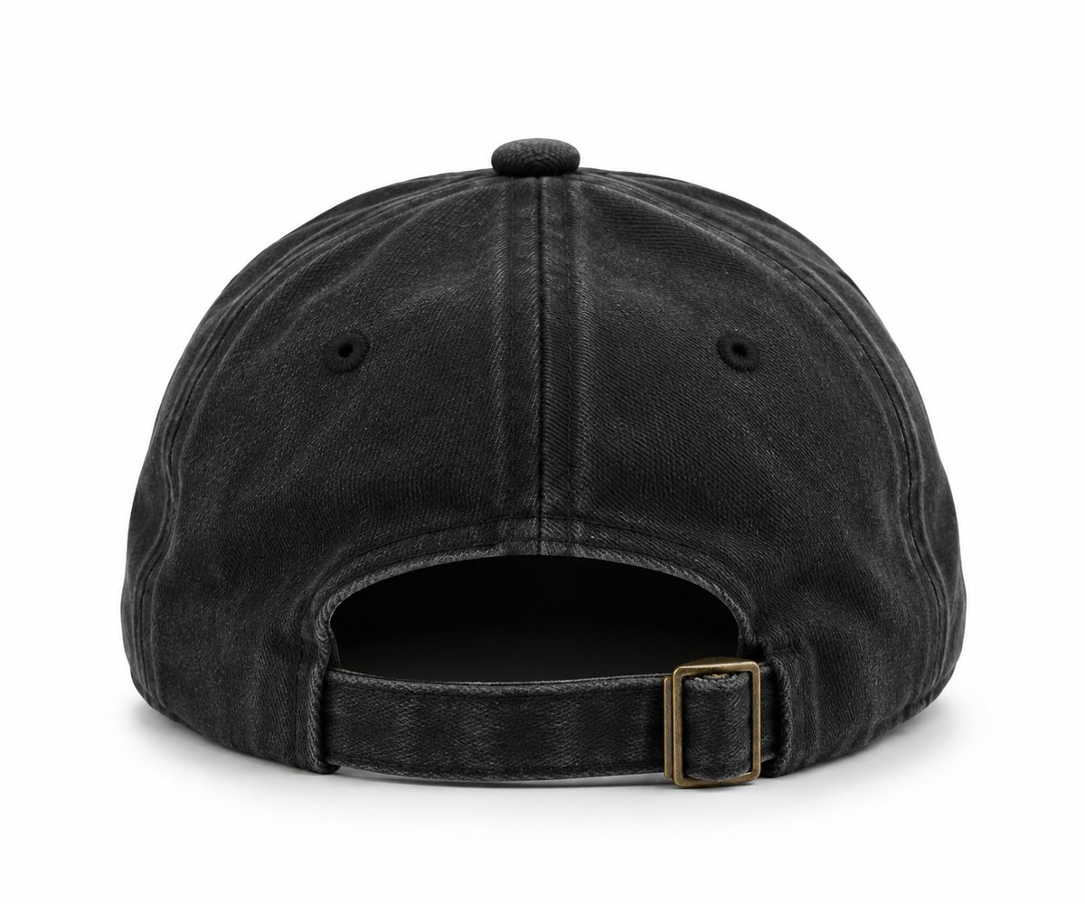 Black washed cap
