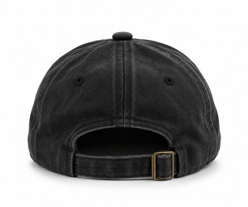 Black washed cap
