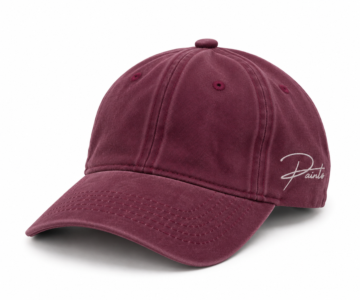 Burgundy cap